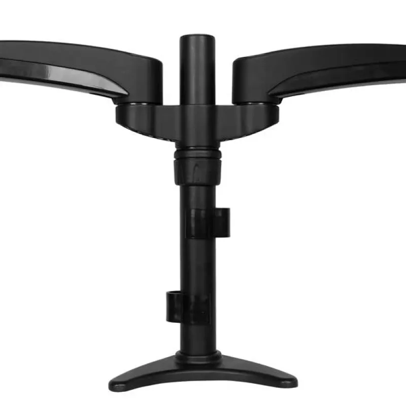 StarTech.com ARMDUAL soporte articulado para dos monitores, montaje en escritorio/pasacables, altura regulable, gestión de cables, 12-24 pulgadas, VESA 75x75/100x100, negro