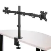 Brazo de sobremesa StarTech.com para doble monitor - abrazadera de escritorio / montaje VESA por ojal para pantallas de hasta 32 inch - brazo de monitor articulado ergonómico - altura ajustable/inclinación/giro/rotación