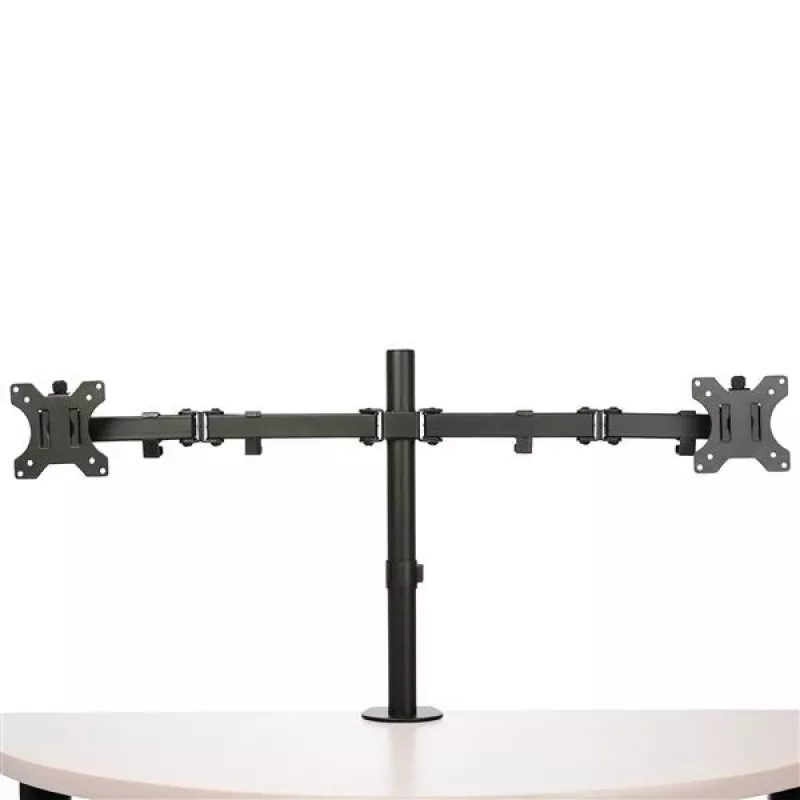 Brazo de sobremesa StarTech.com para doble monitor - abrazadera de escritorio / montaje VESA por ojal para pantallas de hasta 32 inch - brazo de monitor articulado ergonómico - altura ajustable/inclinación/giro/rotación
