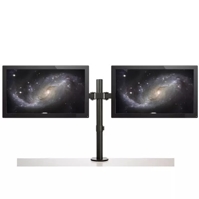 Brazo de sobremesa StarTech.com para doble monitor - abrazadera de escritorio / montaje VESA por ojal para pantallas de hasta 32 inch - brazo de monitor articulado ergonómico - altura ajustable/inclinación/giro/rotación