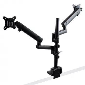 Soporte de sobremesa StarTech.com brazo para doble monitor, soporte de monitor totalmente articulado para 2 pantallas VESA de hasta 32