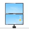 StarTech.com ARMDUALPIVOT soporte de escritorio para dos monitores, movimiento completo, para 2 monitores VESA de hasta 32 pulgadas (8 kg), brazos apilables verticalmente, altura regulable/giratorio, abrazadera/pasacables, negro