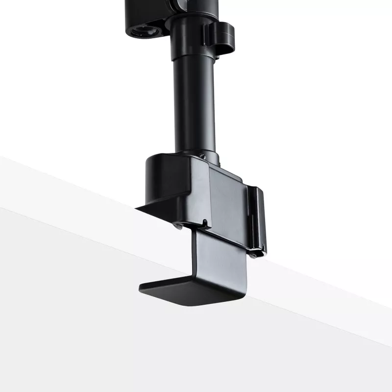 StarTech.com ARMDUALPIVOT soporte de escritorio para dos monitores, movimiento completo, para 2 monitores VESA de hasta 32 pulgadas (8 kg), brazos apilables verticalmente, altura regulable/giratorio, abrazadera/pasacables, negro