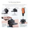 StarTech.com ARMDUALPIVOT soporte de escritorio para dos monitores, movimiento completo, para 2 monitores VESA de hasta 32 pulgadas (8 kg), brazos apilables verticalmente, altura regulable/giratorio, abrazadera/pasacables, negro