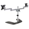 Base de sobremesa StarTech.com para doble monitor – soporte de escritorio ergonómico para pantallas VESA de hasta 32 inch – soporte universal de monitor de ordenador de pie, articulado – altura ajustable – plata