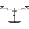 Base de sobremesa StarTech.com para doble monitor – soporte de escritorio ergonómico para pantallas VESA de hasta 32 inch – soporte universal de monitor de ordenador de pie, articulado – altura ajustable – plata