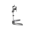 Base de sobremesa StarTech.com para doble monitor – soporte de escritorio ergonómico para pantallas VESA de hasta 32 inch – soporte universal de monitor de ordenador de pie, articulado – altura ajustable – plata