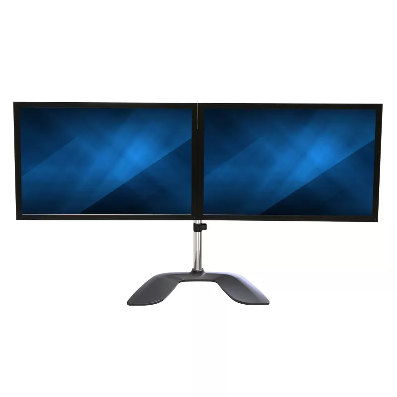Base de sobremesa StarTech.com para doble monitor – soporte de escritorio ergonómico para pantallas VESA de hasta 32 inch – soporte universal de monitor de ordenador de pie, articulado – altura ajustable – plata