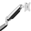 Soporte de monitor de sobremesa StarTech.com - soporte de monitor VESA ergonómico de alta capacidad - pantalla individual de 9 kg - totalmente articulado, altura ajustable, articulado - aluminio - abrazadera de mesa/pasacables de mesa - plata