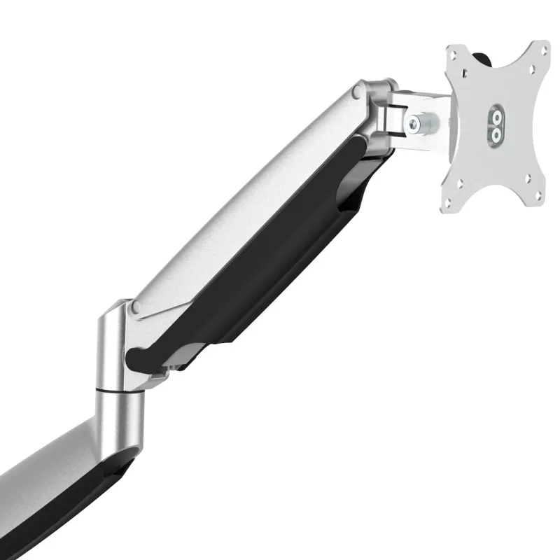 Soporte de monitor de sobremesa StarTech.com - soporte de monitor VESA ergonómico de alta capacidad - pantalla individual de 9 kg - totalmente articulado, altura ajustable, articulado - aluminio - abrazadera de mesa/pasacables de mesa - plata