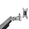 Soporte de monitor de sobremesa StarTech.com - soporte de monitor VESA ergonómico de alta capacidad - pantalla individual de 9 kg - totalmente articulado, altura ajustable, articulado - aluminio - abrazadera de mesa/pasacables de mesa - plata