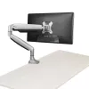 Soporte de monitor de sobremesa StarTech.com - soporte de monitor VESA ergonómico de alta capacidad - pantalla individual de 9 kg - totalmente articulado, altura ajustable, articulado - aluminio - abrazadera de mesa/pasacables de mesa - plata