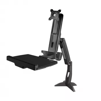 Brazo de monitor de pie-sentado StarTech.com – brazo ajustable de estación de trabajo de pie-sentado montado en escritorio para pantalla individual con montaje VESA de 34