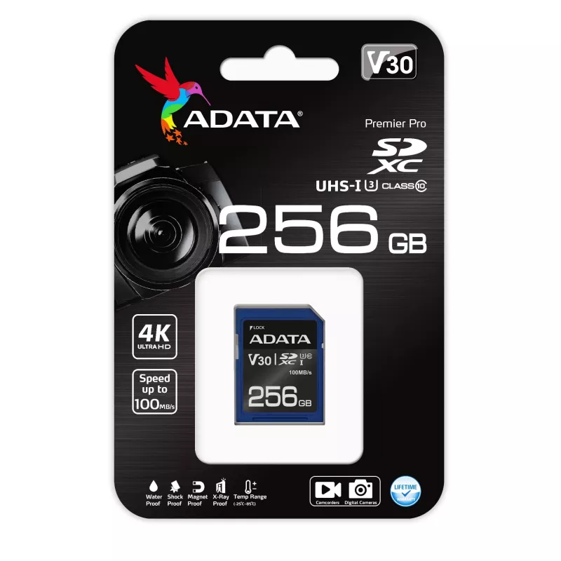 ADATA ASDX256GUI3V30S-R tarjeta de memoria 256 GB SDXC UHS-I Class 10