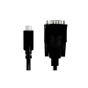 LogiLink AU0051A cable adaptador serie de USB-C a RS232 (DB9), 1,2 m, negro