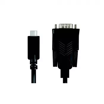 Adaptador de cable de vídeo LogiLink AU0051A 1,2 m USB-C VGA D-Sub negro