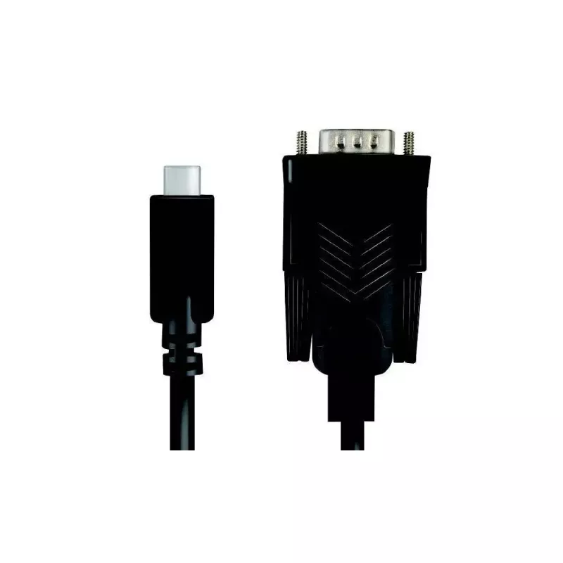 LogiLink AU0051A cable adaptador serie de USB-C a RS232 (DB9), 1,2 m, negro