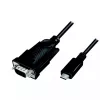 Adaptador de cable de vídeo LogiLink AU0051A 1,2 m USB-C VGA D-Sub negro
