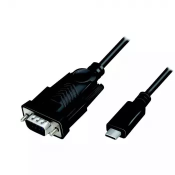 Adaptador de cable de vídeo LogiLink AU0051A 1,2 m USB-C VGA D-Sub negro