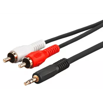 Cable de audio Microconnect AUDLC3G 3 m 3,5 mm 2 x RCA negro