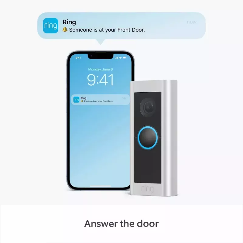 Amazon Ring Battery Video Doorbell Pro B0B2BNM4PV timbre inteligente con vídeo, Wi-Fi, vídeo HD+, visión nocturna, audio bidireccional