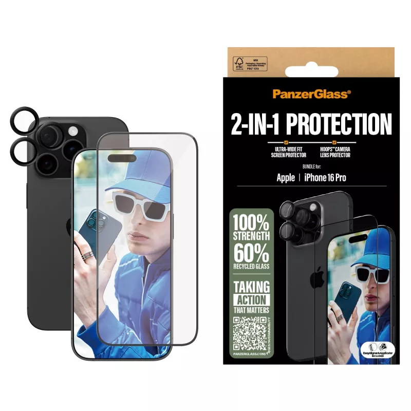 Pack 2 en 1 PanzerGlass iPhone '24 6.3