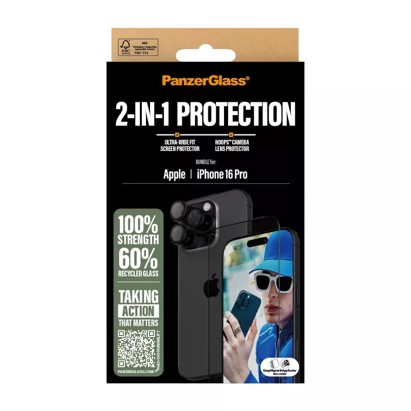 Pack 2 en 1 PanzerGlass iPhone '24 6.3