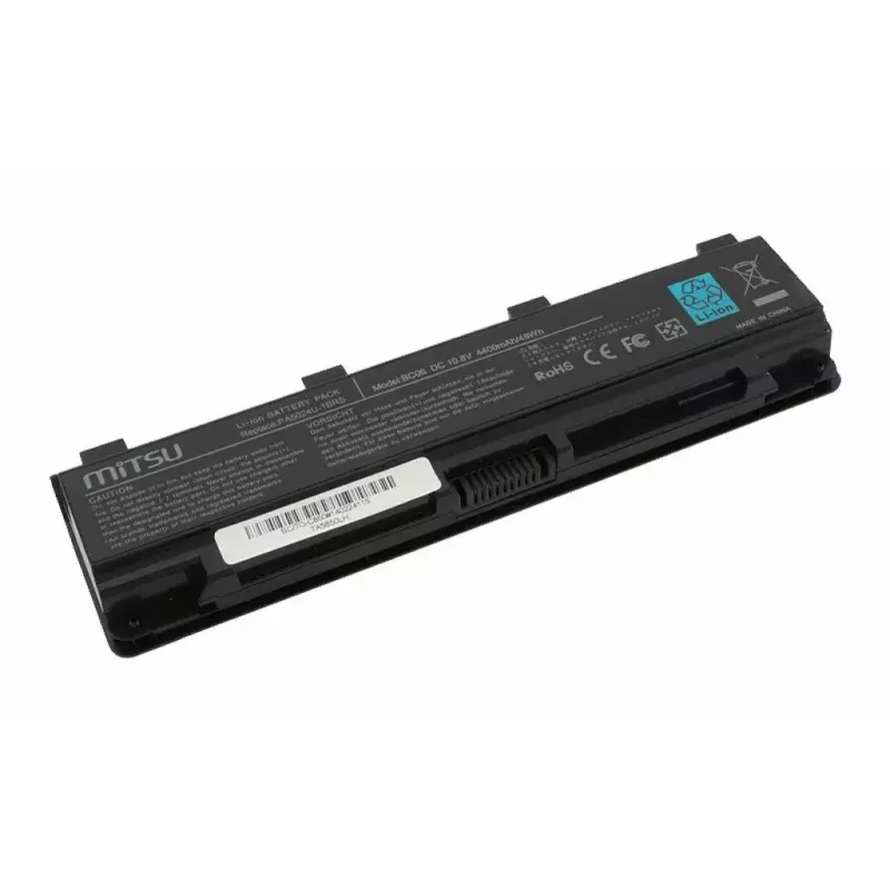 Batería para portátil MITSU para Toshiba C850 / L800 / S855, 4400 mAh, 10,8–11,1 V