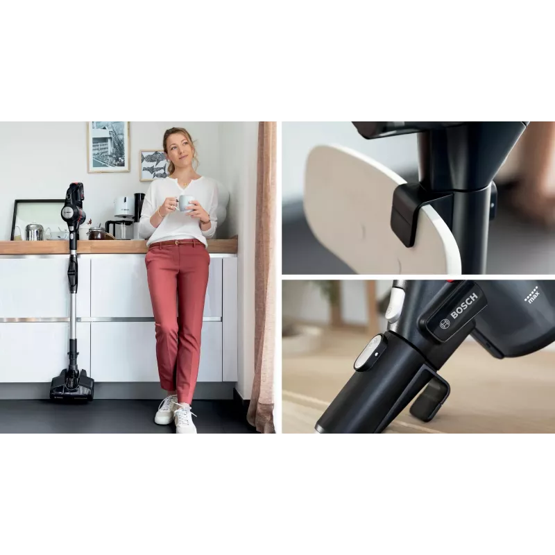 Bosch BCS712XXL Aspirador escoba/escoba eléctrica de batería en seco sin bolsa 0,3 L negro 3 Ah