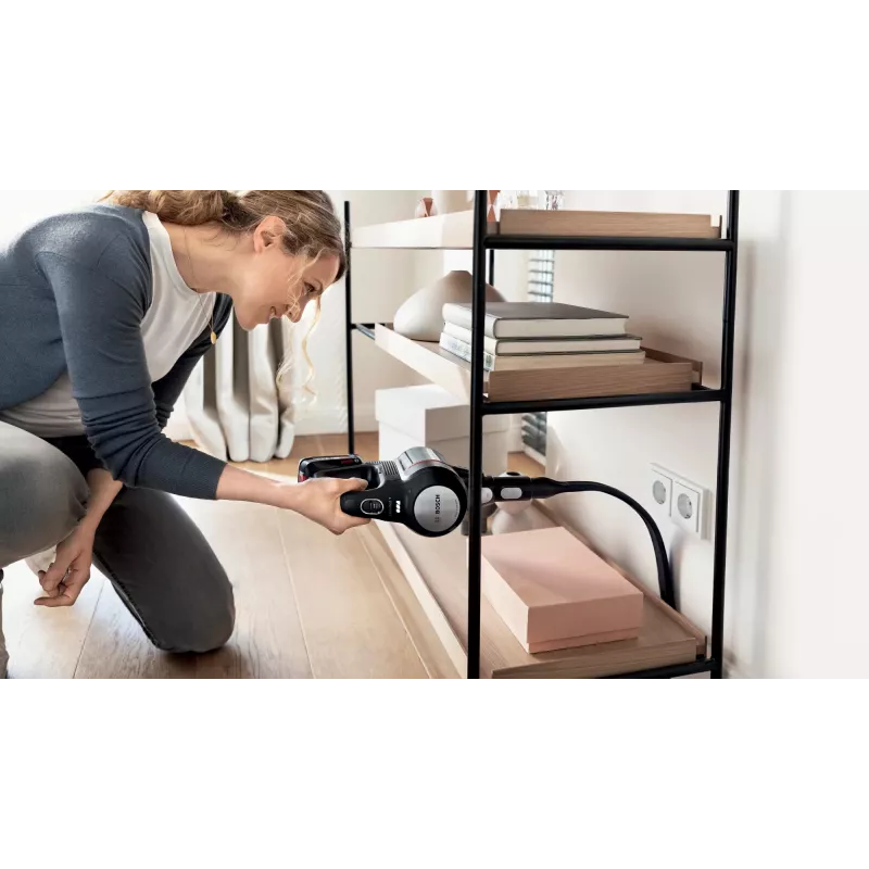 Bosch BCS712XXL Aspirador escoba/escoba eléctrica de batería en seco sin bolsa 0,3 L negro 3 Ah