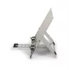 BakkerElkhuizen FlexTop 270 BNEFT270 soporte para portátil de hasta 16 pulgadas (40,6 cm), 7 niveles, altura 90-200 mm, aluminio, gris
