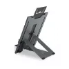 BakkerElkhuizen Ergo-Q Hybrid Pro, soporte para portátil, negro, gris oscuro, aluminio, goma, acero, 25,4 cm (10 inch), 40,6 cm (16 inch), 25,4 cm (10 inch)