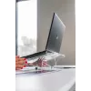 BakkerElkhuizen Q-note 350 soporte para notebook, soporte para portátil, transparente, plástico, acero, 25,4 cm (10