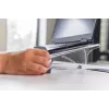 BakkerElkhuizen Q-note 350 soporte para notebook, soporte para portátil, transparente, plástico, acero, 25,4 cm (10