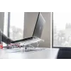 BakkerElkhuizen Q-note 350 soporte para notebook, soporte para portátil, transparente, plástico, acero, 25,4 cm (10