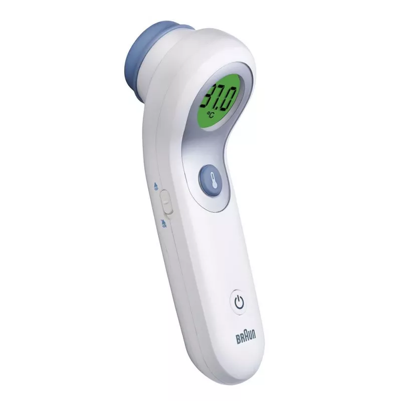 Braun BNT300WE termómetro corporal digital termómetro con sensor a distancia blanco frontal botones