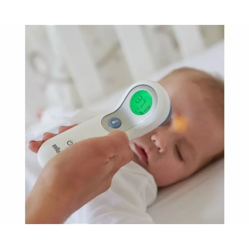 Braun BNT300WE termómetro corporal digital termómetro con sensor a distancia blanco frontal botones