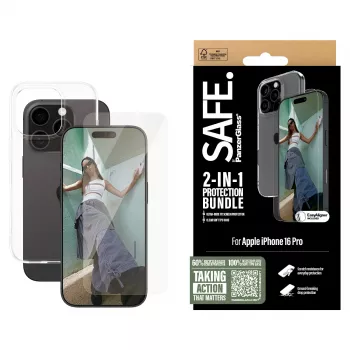 PanzerGlass SAFE. by pack de protección 2 en 1 iPhone '24 6,3