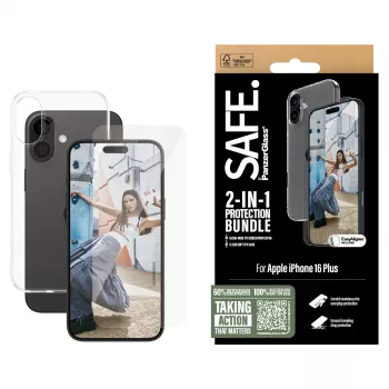 PanzerGlass SAFE. by ® pack de protección 2 en 1 iPhone '24 6,7