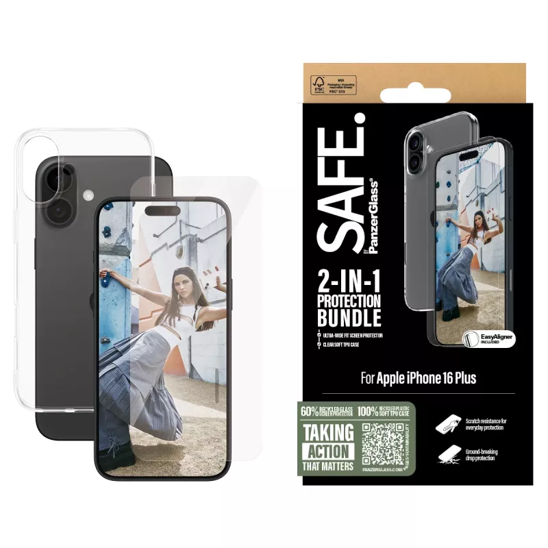 PanzerGlass SAFE. by ® pack de protección 2 en 1 iPhone '24 6,7 inch