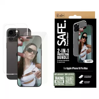 PanzerGlass SAFE. by ® pack de protección 2 en 1 iPhone 16 Pro Max