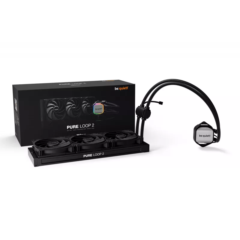 be quiet! Pure Loop 2 | 360mm refrigeración líquida todo en uno para procesador 12 cm negro 1 ud.