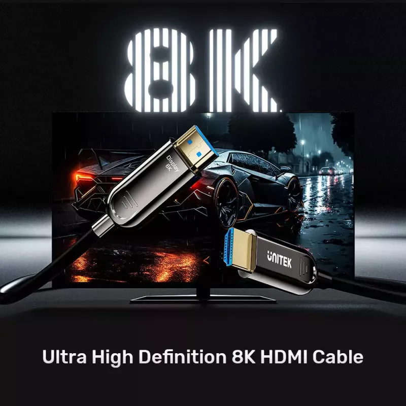 Cable HDMI Unitek C11085GY01-20M 20 m HDMI 2.1 48 Gbit/s 4K@144Hz 8K@60Hz negro