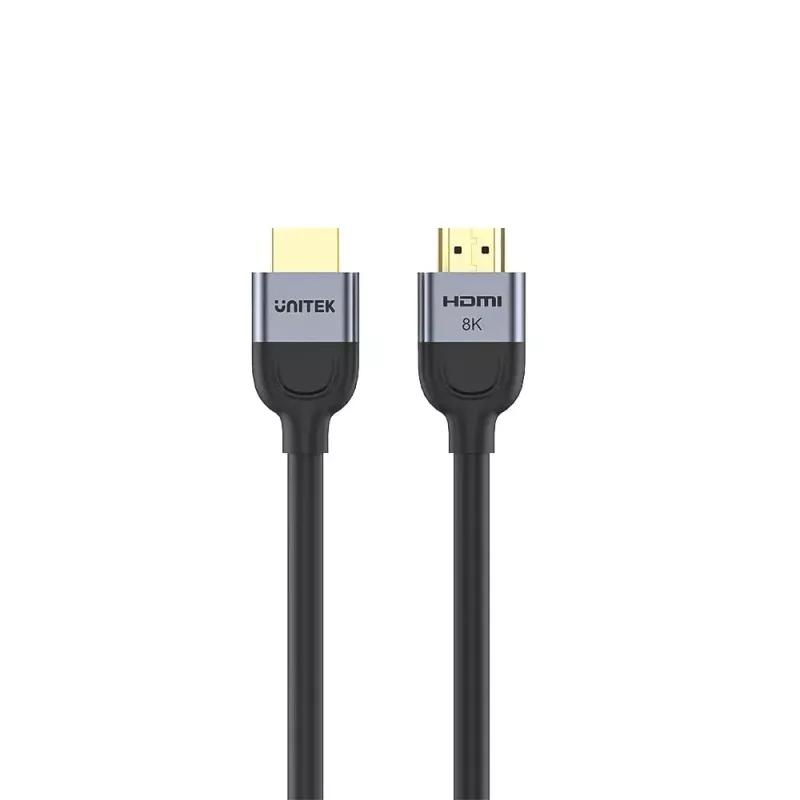 Cable HDMI UNITEK C11086GY01-2M 2m 48 Gbit/s ARC negro gris