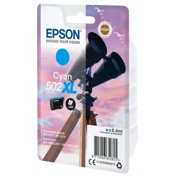Epson pack individual cian 502XL tinta, rendimiento alto (XL), cian, 6,4 ml, 1 unidad, 470 páginas