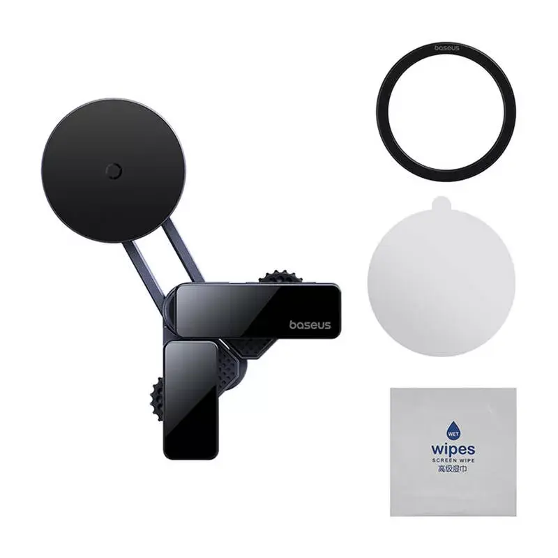 Soporte magnético de coche para pantalla Baseus MaxView gris para fijación de smartphone y tablet al salpicadero