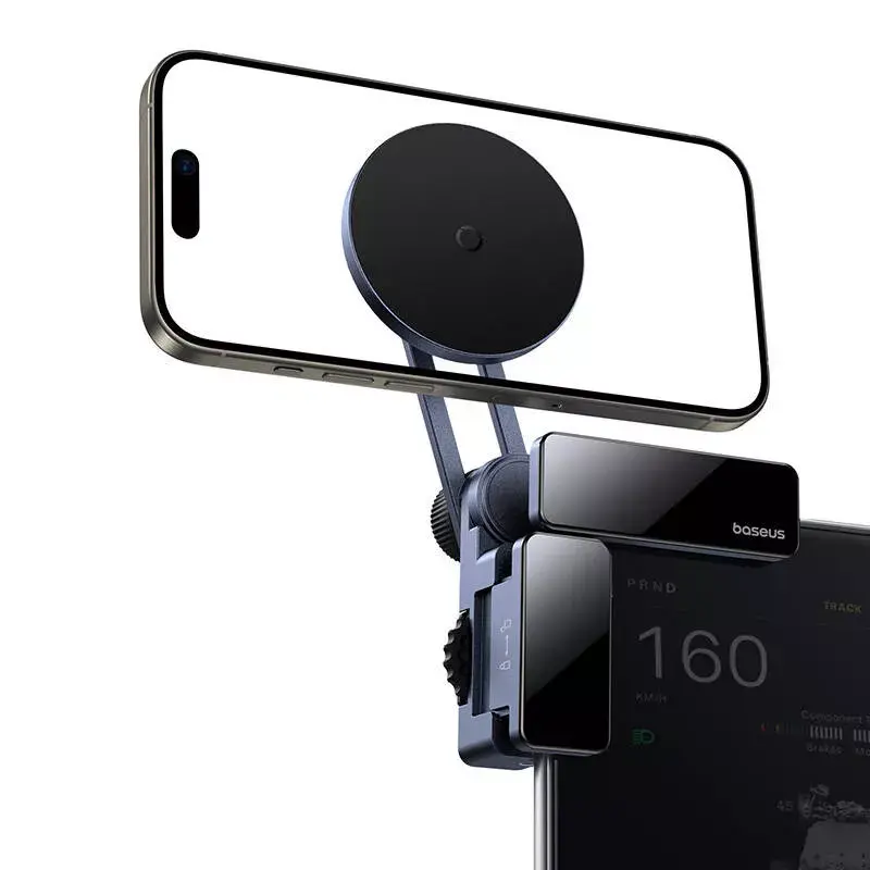 Soporte magnético de coche para pantalla Baseus MaxView gris para fijación de smartphone y tablet al salpicadero