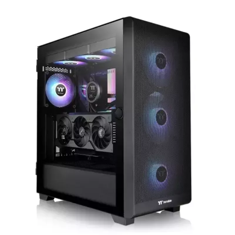 Caja de PC Thermaltake S250 TG Midi Tower negra