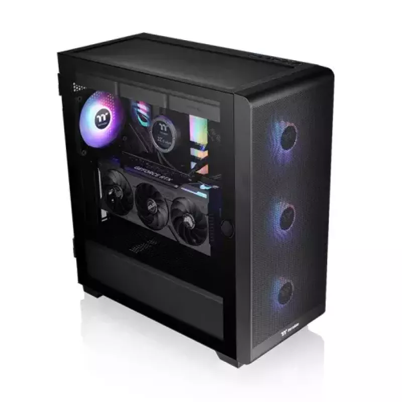Caja de PC Thermaltake S250 TG Midi Tower negra