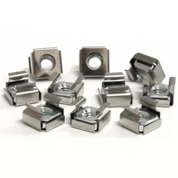 StarTech.com 50 uds. tuercas jaula M6 para rack de servidor, tuerca jaula, acero inoxidable, acero inoxidable, M6, CE, TAA, REACH, 215,5 g